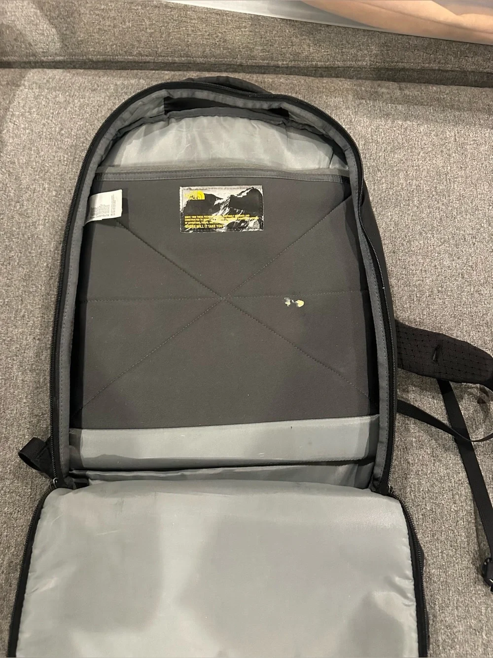 The North Face Black Surge Daypack with White Accents